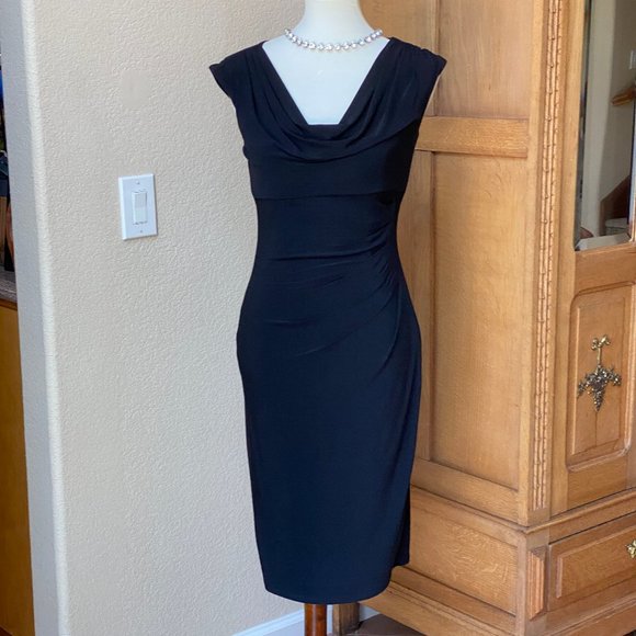 Lauren Ralph Lauren Black Sheath Sleeveles Size 6 - Picture 8 of 13